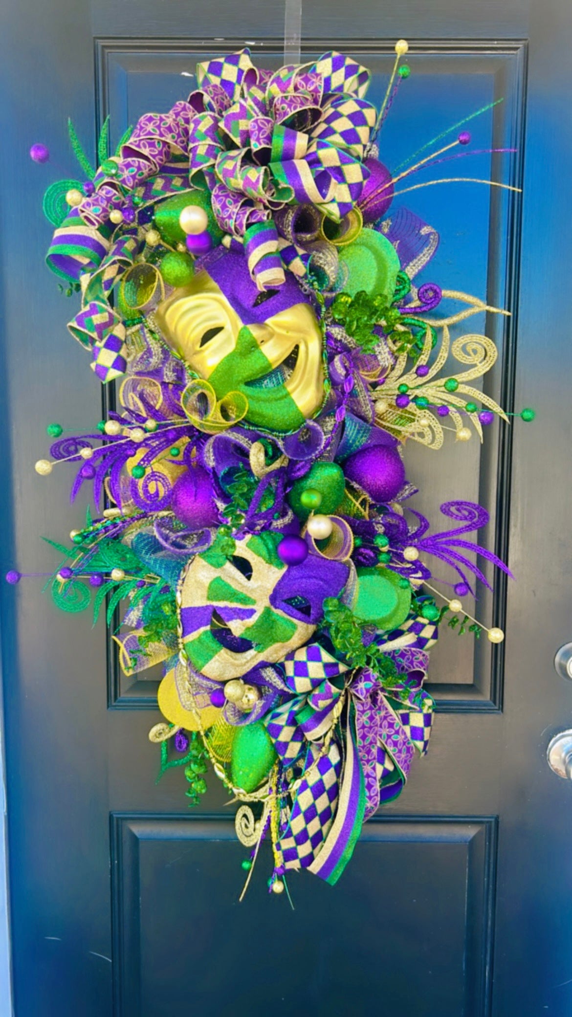 XL MARDI GRAS WREATH SWAG