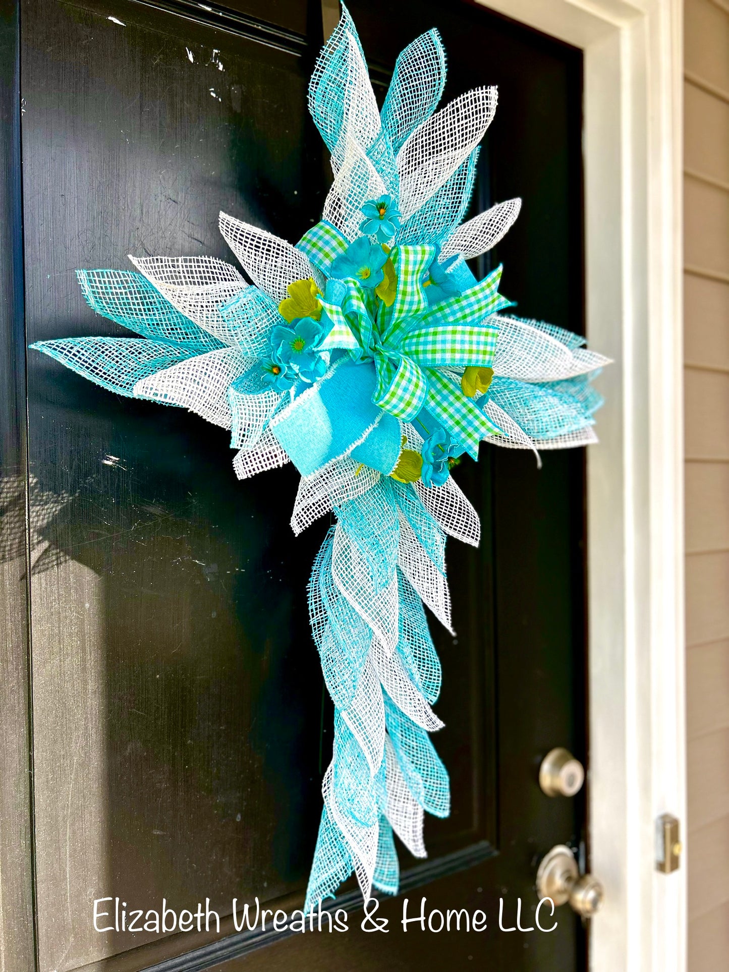 TURQUOISE CROSS WREATH