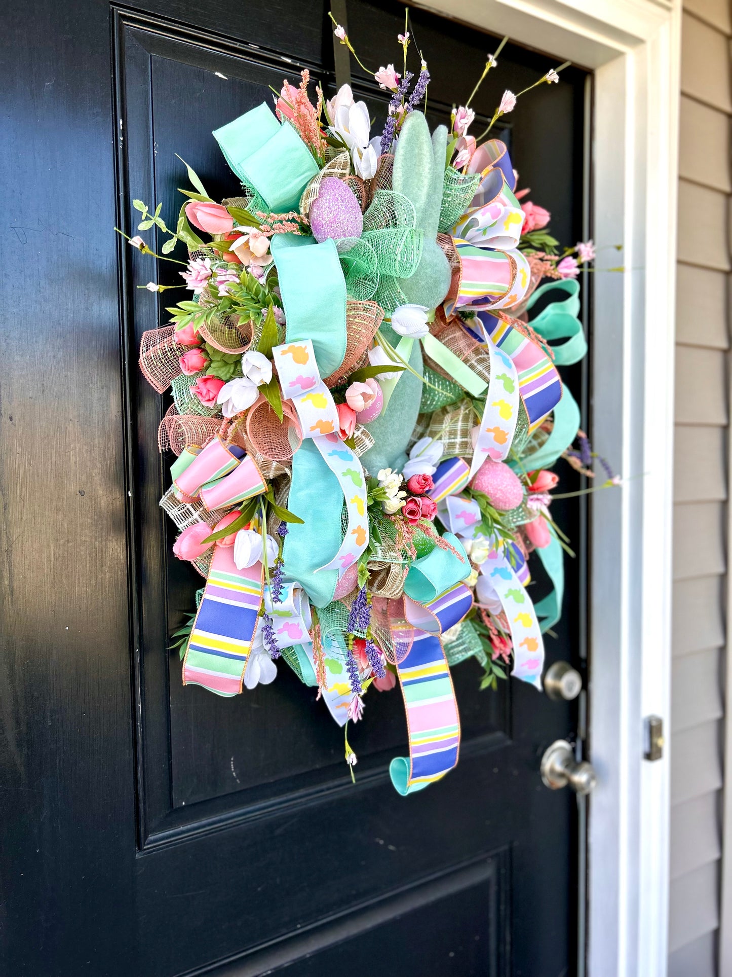 MINT GREEN BUNNY WREATH